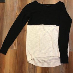 Express Women’s Colorblock Black and White Sweater